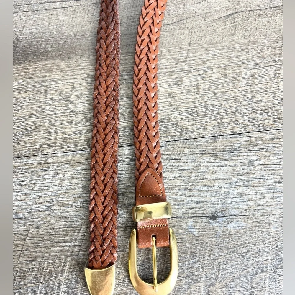 Leather braided belt M/L‎ womens granola girl boho